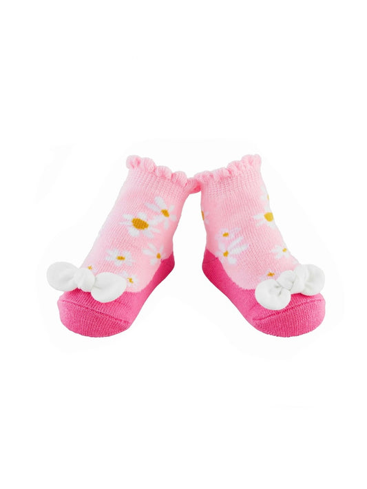 Pink Daisy Baby Socks