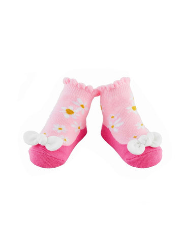 Pink Daisy Baby Socks