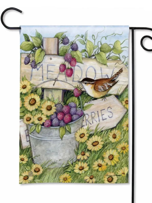 Fresh Blackberries Garden Flag (Flag Stand Sold Separately)