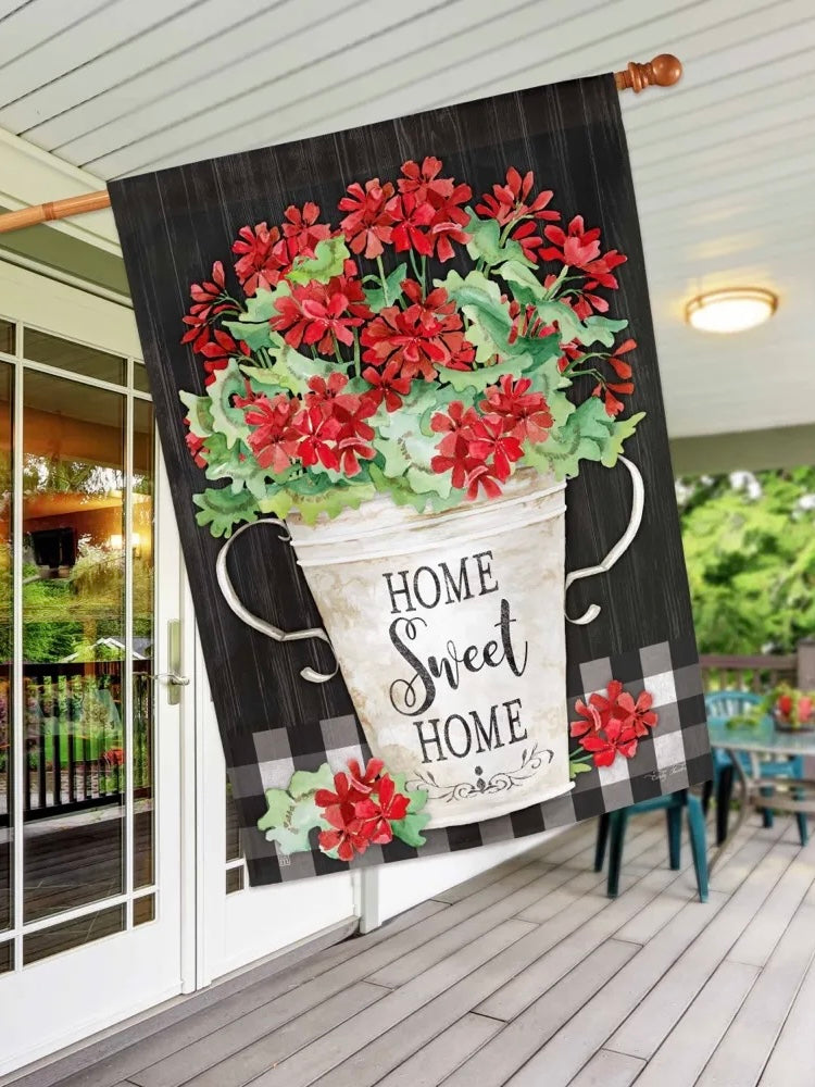 Sweet Home Geraniums Standard Flag (Flag Pole Sold Separately)