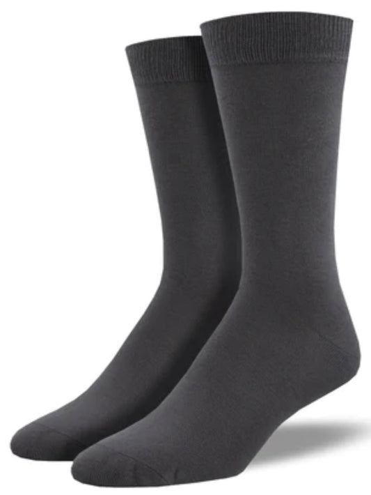 Men’s Bamboo Solid Socks Charcoal