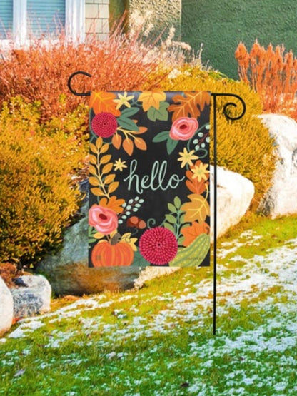 Boho Fall Garden Flag (Flag Stand Sold Separately)