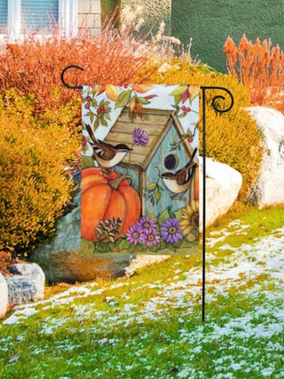 Autumn Birdhouse Garden Flag (Flag Stand Sold Separately)