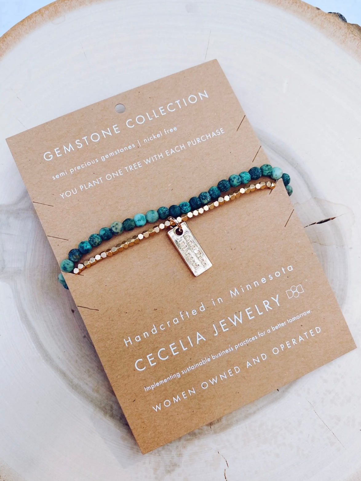 Gemstone Double Wrap | African Turquoise