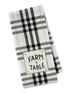Farm To Table Embellished Dishtowel