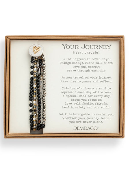 Your Journey Heart Bracelet - Black