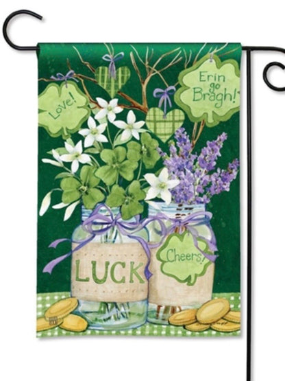 Lucky Shamrocks Garden Flag (Flag Stand Sold Separately)