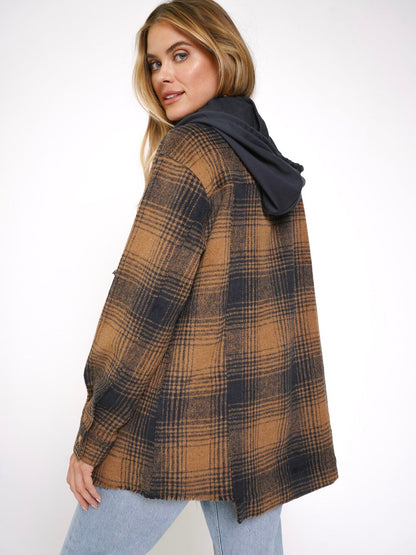 Beatrice Plaid Jacket - Tan