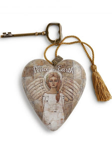 Peace on Earth Angel Art Heart