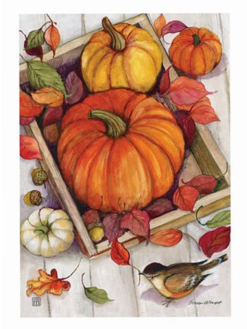 Pumpkin Crate Garden Flag (Flag Stand Sold Separately)
