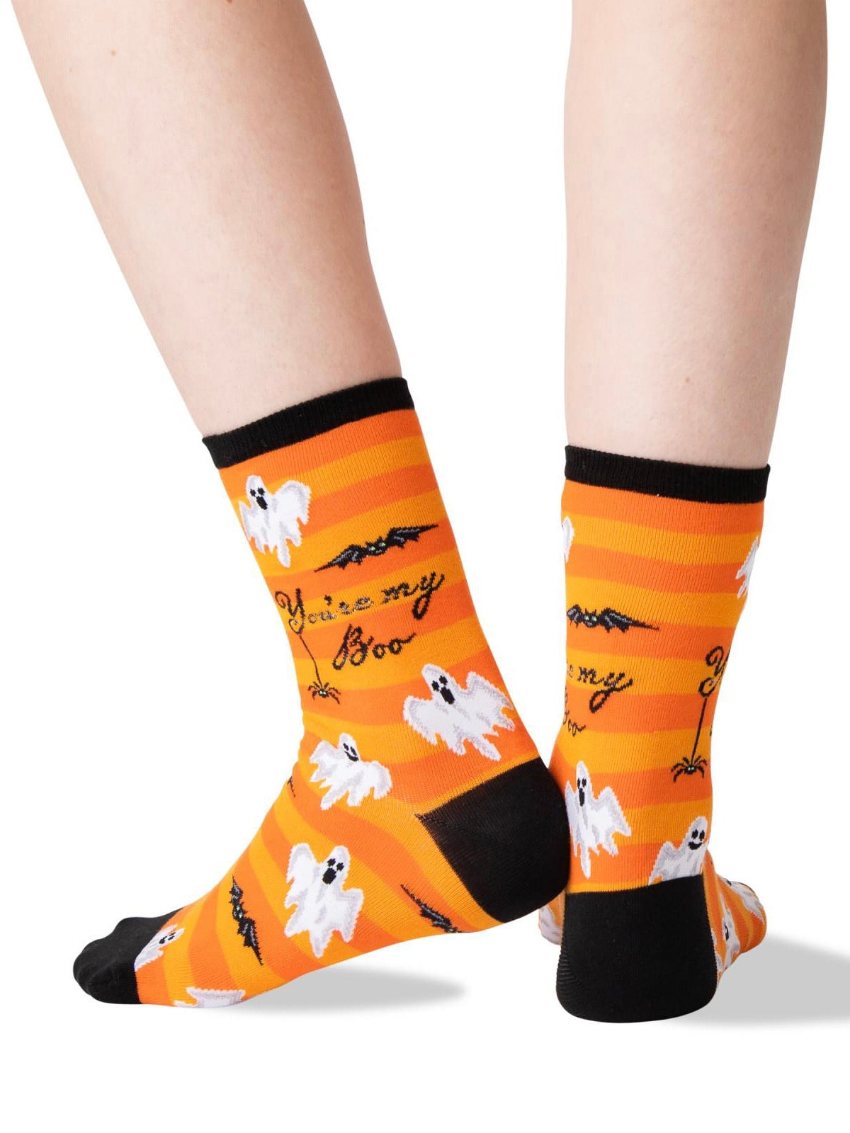 Women’s You Are My Boo Crew Socks Orange