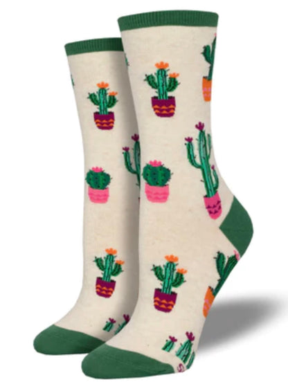 Women’s Court of Cactus Socks Ivory Heather