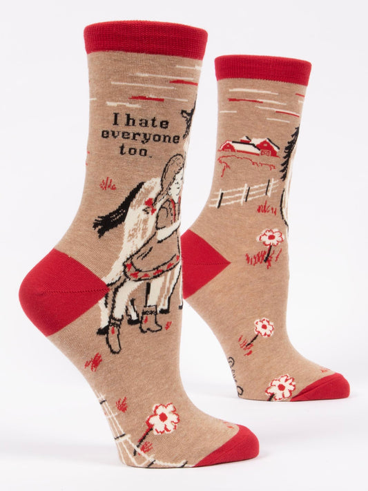 Women’s I Hate Everyone Too Crew Socks