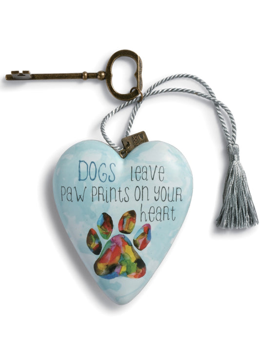 Paw Prints Art Heart