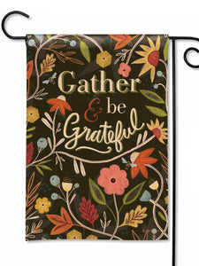 Gather and Be Grateful Garden Flag (Flag Stand Sold Separately)