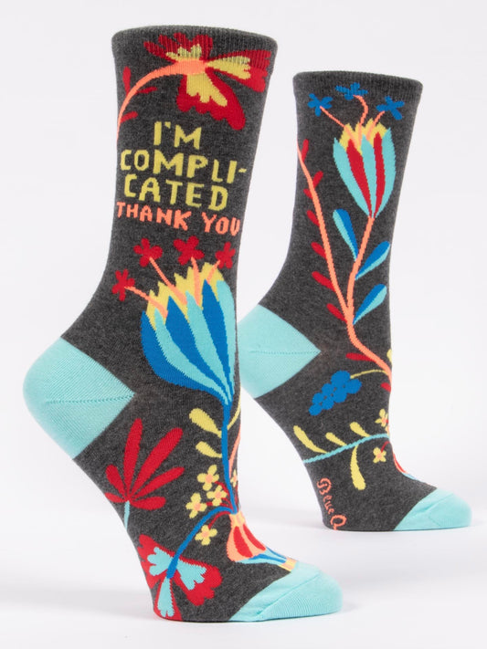 Women’s I’m Complicated. Crew Socks