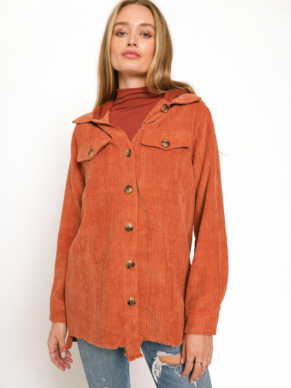 Antonella Corduroy Jacket - Brick