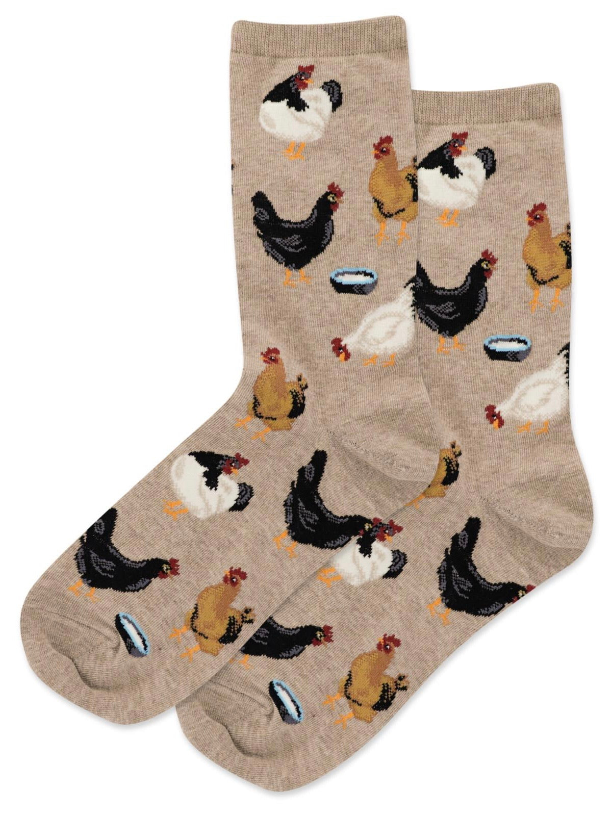 Women’s Feeding Chickens Crew Socks Hemp Heather