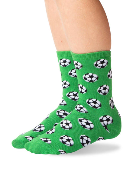 Kid’s Soccer Ball Crew Socks Green
