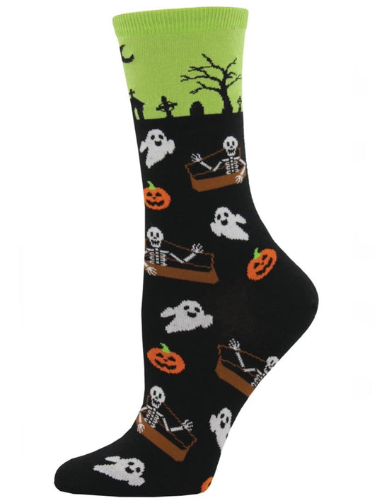 Women’s Undead Friends Socks Lime