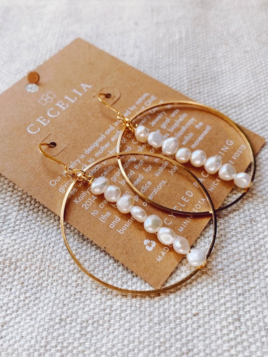 Hepburn Drop Earrings | Freshwater Pearl