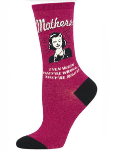 Women’s Mothers Know Best Socks Wine Heather