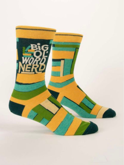 Men’s Big Ol’ Word Nerd Crew Socks