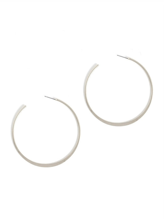 Large Delicate Hoops | Silver