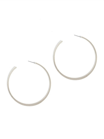 Large Delicate Hoops | Silver