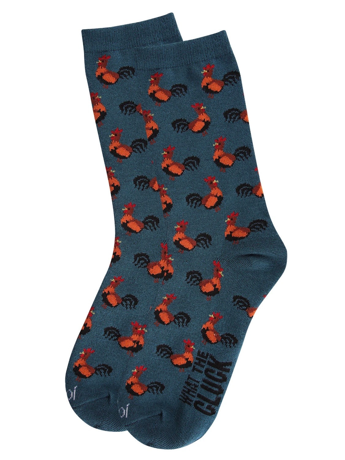 Women’s What the Cluck Bamboo Blend Crew Socks Legion Blue