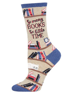Women’s Time for a Good Book Socks Hemp Heather