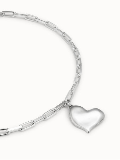 Heartbeat Necklace - Silver