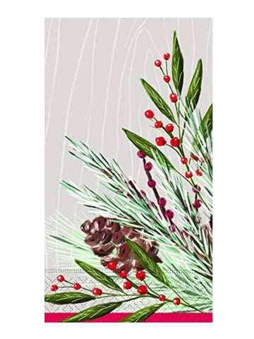 Holiday Pine Sprig Guest Napkin