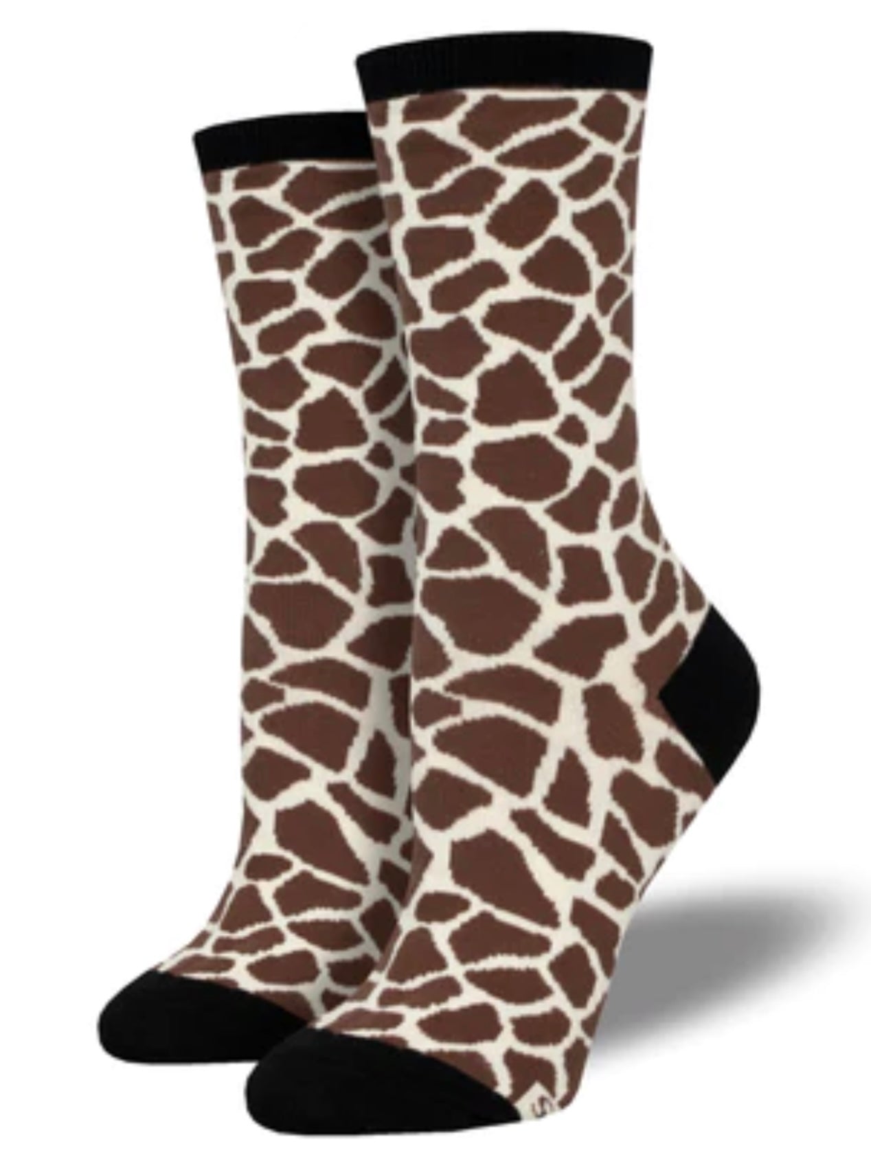 Women’s Giraffe Print Socks Brown