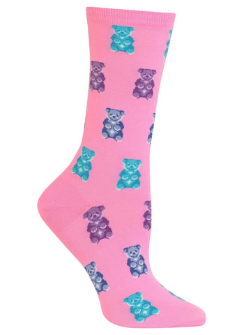 Women’s Gummy Bears Crew Socks Pink