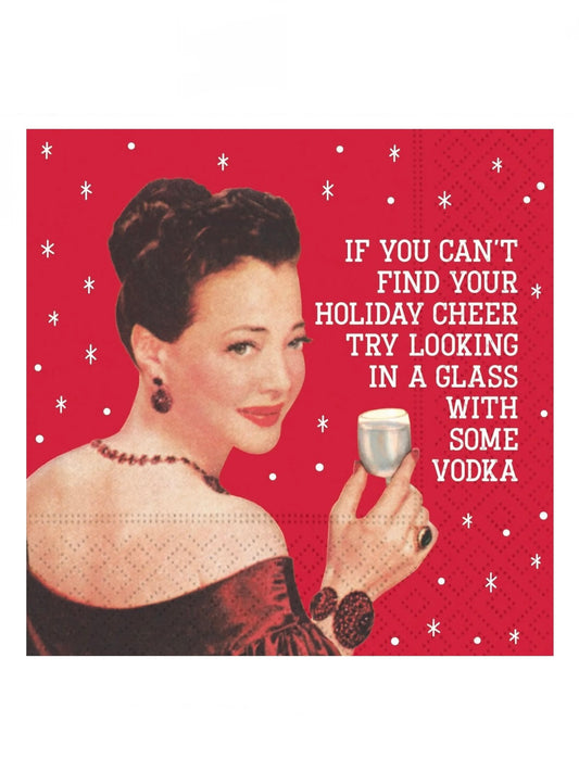 Try Looking in a Glass Beverage Napkin