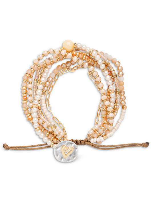 Your Journey Heart Bracelet - Champagne