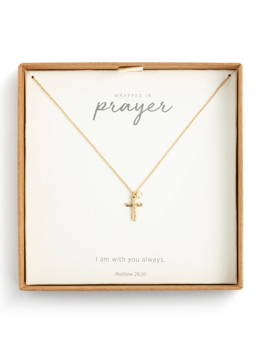 Wrapped in Prayer Dainty Cross Necklace - Gold – Rosemary & Thyme