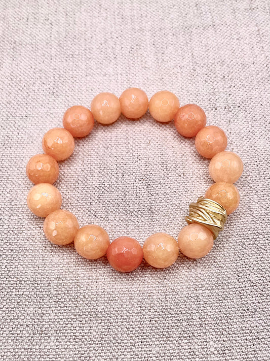 Tillie Bracelet - Tangerine Jade