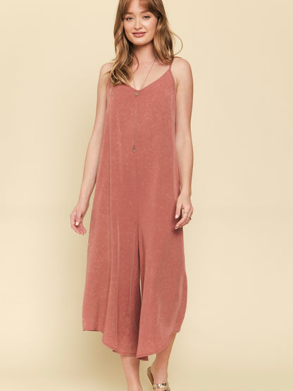 Marie Washed Jumpsuit - Sunset