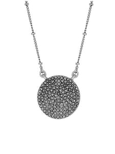 JLRU8787 Silver Pave Necklace