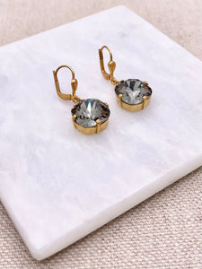 Anne Earrings - Gold with Black Diamond