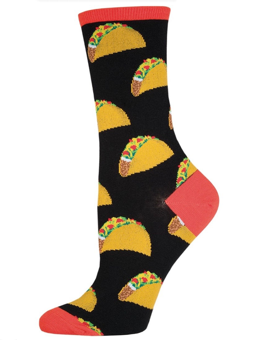 Women’s Tacos Socks Black