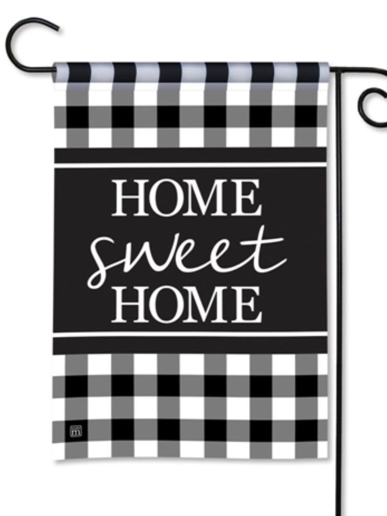 Black And White Check Garden Flag (Flag Stand Sold Separately)