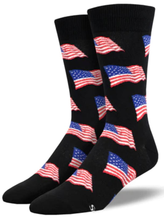 Men’s Old Glory Socks Black