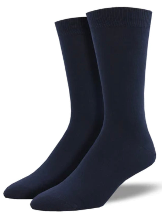 Men’s Bamboo Solid Socks Navy