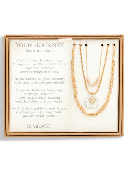 Your Journey Heart Necklace - Champagne