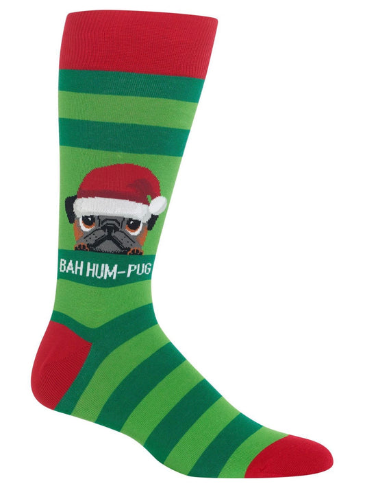 Men’s Bah Humpug Crew Socks Green