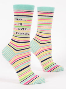 Women’s Shhh…I’m Overthinking Crew Socks