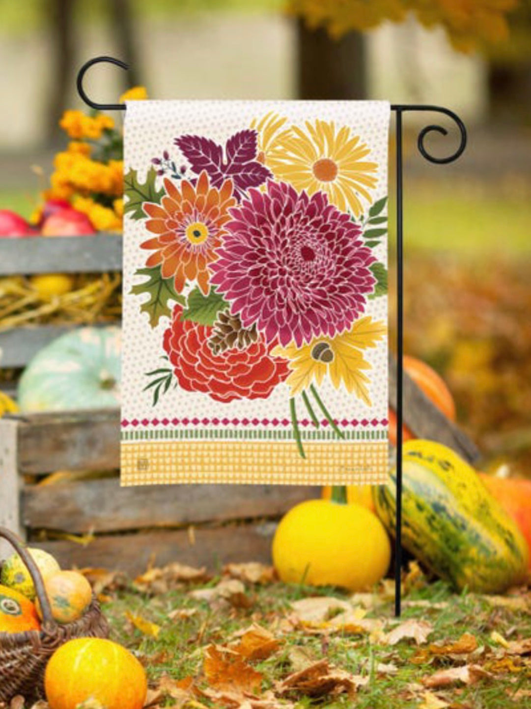 Autumn Floral Garden Flag (Flag Stand Sold Separately)